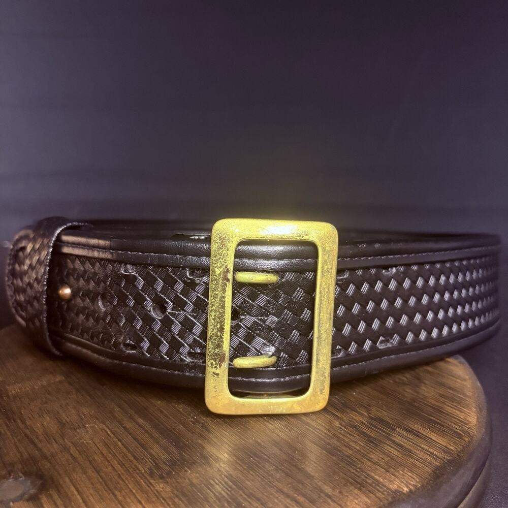 Bianchi 7960 Duty Belt Size 34"-36" w/Belt Keeper, AccuMold Elite Brass 2.25"